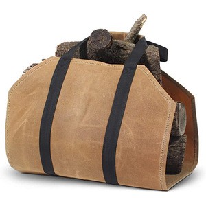 On Stock waxed 16oz Fireplace Stove Accessories Firewood  Bag