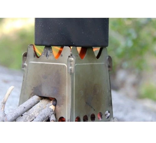Outdoor Camping Use Portable Fastfold Titanium Tent Stove