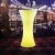 Import outdoor furniture D60*H110 round high led bar table 16 colors light with remote control from China