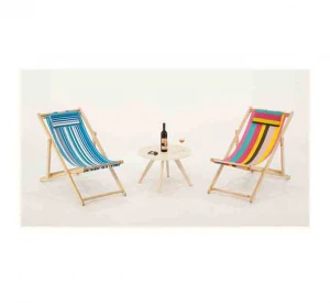 Outdoor furniture leisure wooden folding fabric beach chairs