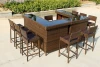 Outdoor rattan bar furniture table chair set