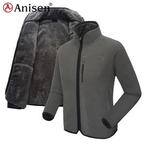 outdoor  thick fleece warm keeper Sherpa lined winter jacket for men