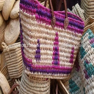 Outstanding Handcrafted MOROCCAN Market Shopping Straw Baskets