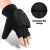 Ozero Custom Logo Half Finger 100% Polyester Warm Winter Mittens Gloves Fleece Unisex .