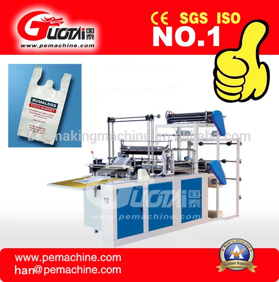 pe plastic carry bag making machines price for manufacturing of plastic bags