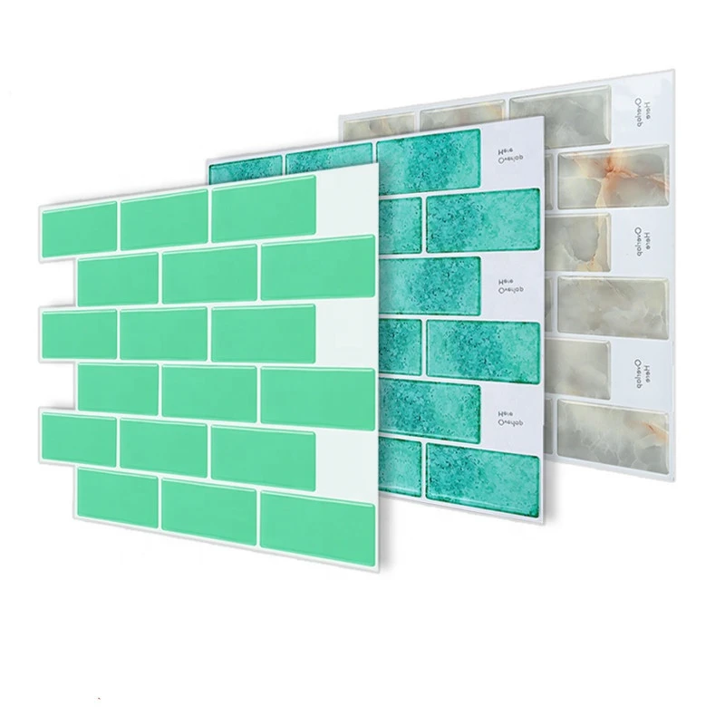 Peel and Stick Self Adhesive Removable Stick On Kitchen Backsplash Bathroom 3D Wall Sticker Wallpaper Tiles