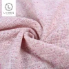 pink/blue tweed organic 10 cotton boucle france  women suit fabric