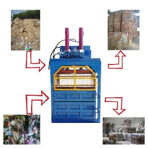 Plastic Bottle PET Recycling trash compress baling machine/scrap tyre baling machine made in china