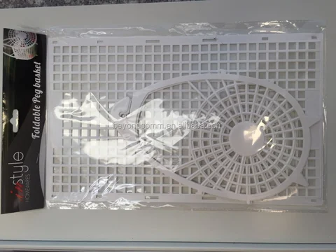 Plastic Folding Laundry Mesh Basket