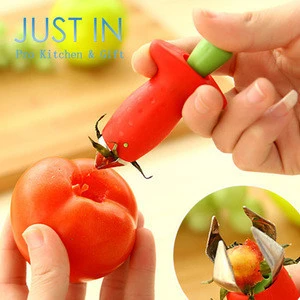 Plastic Kitchen Fruit Gadgets Strawberry Tomatoes Dig Core Huller Tool