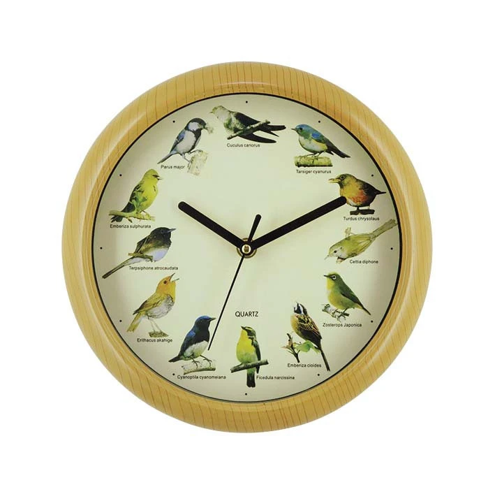 Plastic Musical Bird Animal Wall Clocks that Sings On Hour