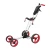Playeagle golf push cart swivel foldable 3 wheels pull cart golf trolley with umbrella stand golf cart bag carrier