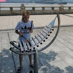Pllayground outdoor kids aluminium alloy percussion instrument  C3-D5  pipe music toy