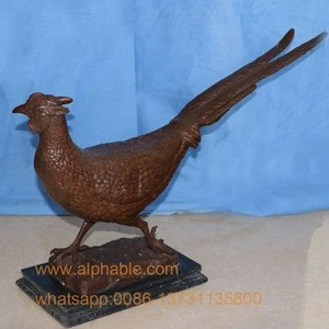 Popular Design Decorative Bronze Birds Bronze Pheasant Sculpture