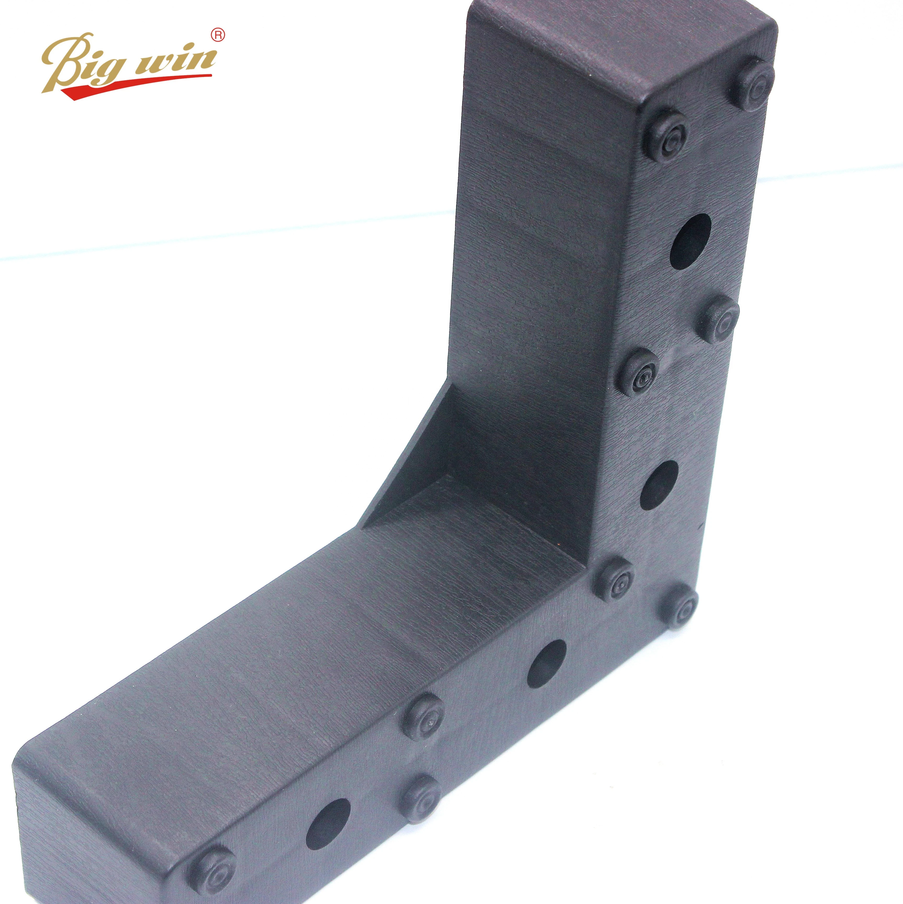 Popular L type black Square Plastic cabinet strong support furniture leg extenders wood grain plastic pvc sofa leg