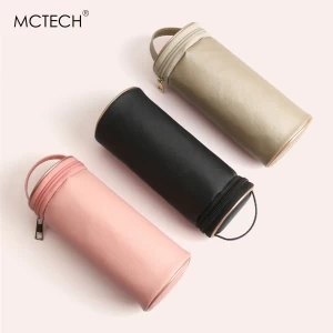 Portable hot selling cylindrical storage bag cosmetic makeup brush bag