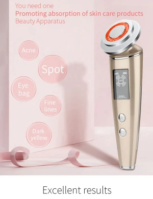 Portable Ion Face Beauty Care Massager Skin Tightening Radio Frequency Machine EMS Sonic Vibration Skin Care Device