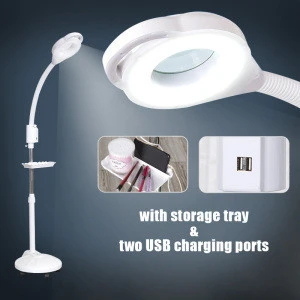 Portable magnifying lamp 8X magnifying glass 68W USB Charger facial multifunctional led light beauty equipment