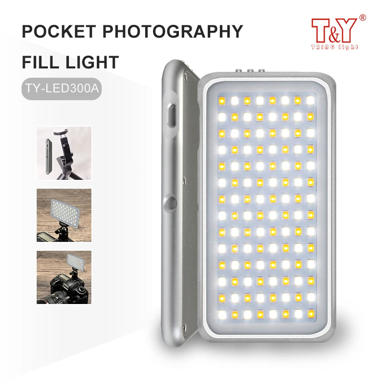 Portable photography fill light recharge build in battery led video camera light