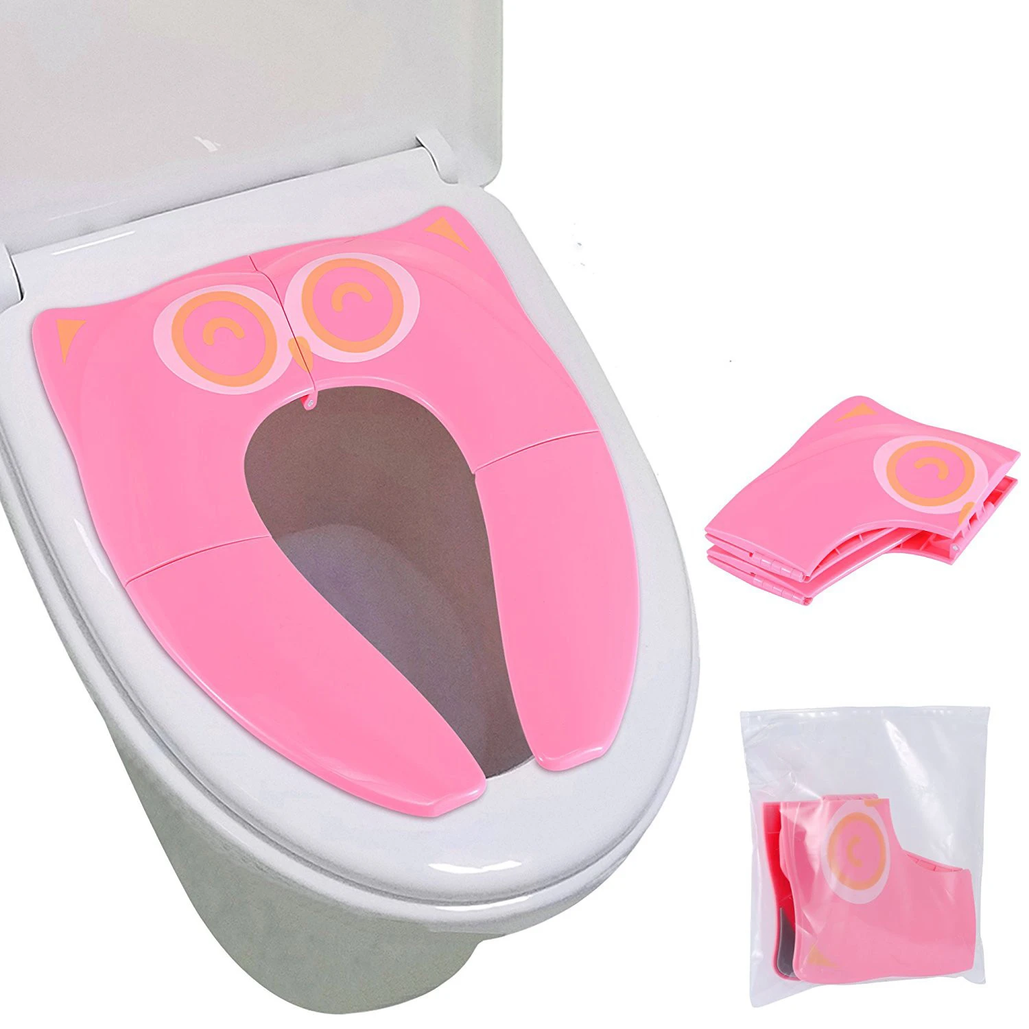 Portable Potty Seat for Toddler Travel - Foldable Non-Slip Potty Training Toilet Seat Cover for Boys/Girls