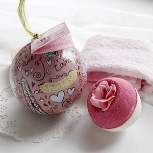 Premium wholesale customize natural DIY bubble spa lovely  christmas  decoration bath bomb gift set