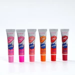 private label 6 colors peel off lipstick make up long-lasting wow  red lip gloss magic matte lip stick