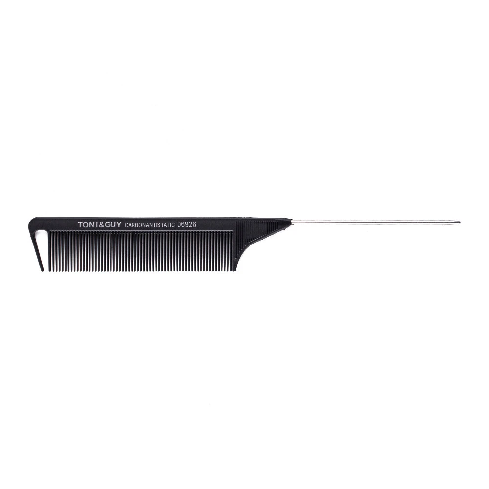 Private Label Pro Salon Dressing Tool Carbon Antistatic Long Steel Tail Thin Teeth Hair Braiding Comb