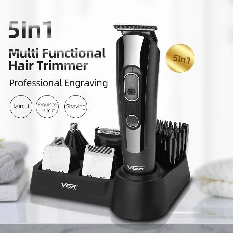 Professional Electric Cordless Hair Remover Removal Hair Cutting Kits Nose Hair Trimmer With Charging Stand For Men