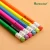 Import Promotion Custom logo printed wooden Multi-color pencil HB Pencil with Eraser for students from China