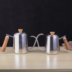 Promotional cosori gooseneck kettle for pour over coffee with wooden handle