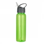 Promotional Gift BPA Free Pop Up Sipper Lid Eco Water Bottle Drinking Plastic Soda Bottle with Straw