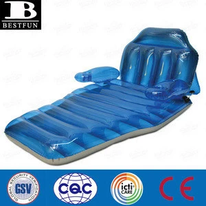Promotional water party favor PVC inflatable chaise lounge portable waterproof chaise lounge