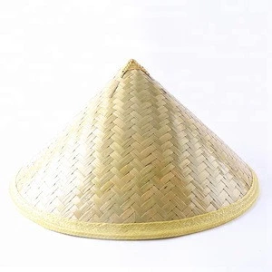 Pure handmade chinese version bamboo performance waterproof straw hat for farmers