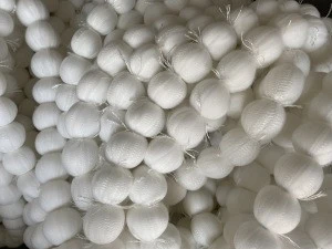pure white color recycled polyester staple fiber ball