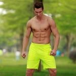 Quick dry fashion printed Gym mens sports fitness jogging wear running shorts pants