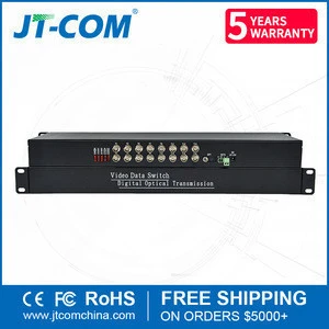 Rack mountable CCTV 16 channel Fiber to Video Digital Converter for Analog camera
