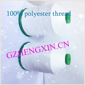 raw white 150d/2 , 100% polyester quilting sewing thread for making mattress