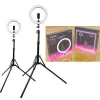 Ready to ship Tiktok video live broadcasting 10 inch led selfie ring light with tripod stand