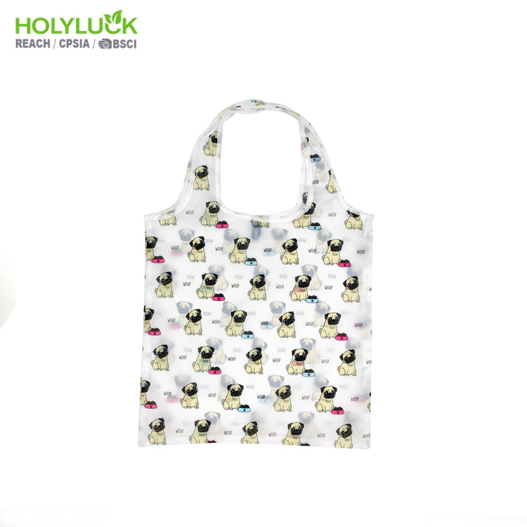 Recycled &amp; Reusable polyester bag  Pocket Ripstop Nylon Print  Fancy Polyester Promotion Foldable Bag