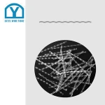 Recycled Plastic Curved Polypropylene Fiber for Reinforce Concrete