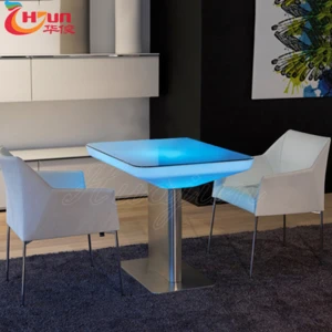 Restaurant furniture modern led table and chair set
