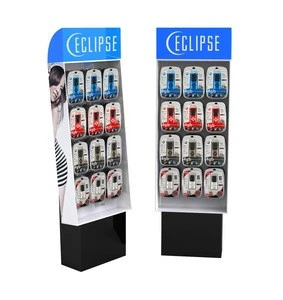retail free standing cell phone mobile phone protective case hanging hook display racks and stands
