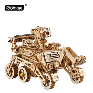 Robotime Science Stem Wood Diy Solar Energy Powered Toy Car 3d Puzzle Rover