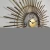 Import Round sunburst antique gold finished art decorative hanging Metal wall clock from China