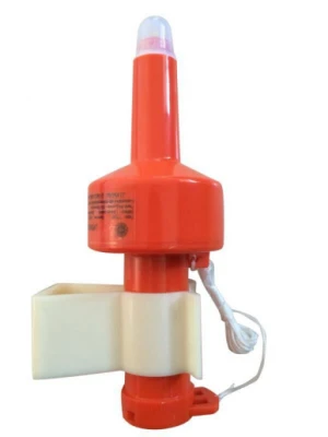Safety lifebuoy light life saving upright self-igniting with lower water sensors