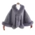 Import SF0382 Factory wholesale warm real Fox fur collar cashmere shawls from China