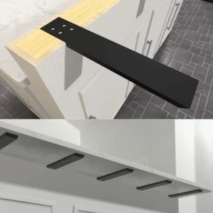 Shelf Brackets Heavy Duty Wall Mounted Industrial Iron Floating Decorative Rectangle Supports Matte Black Metal Wall Hanging