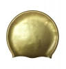 shinning color swim cap metallic swim cap gold color silicone swim cap