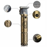 SHINON Pro Metal Cordless Trimmer Men Hair Cippers Electric Hair Trimmer Heavy Hair Cutting  Barber Shop