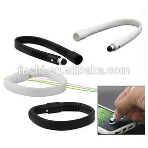 Silicone Touch Pen Stylus Bracelet / Stylus Wrist Strap for iPhone / iPad / Tablet